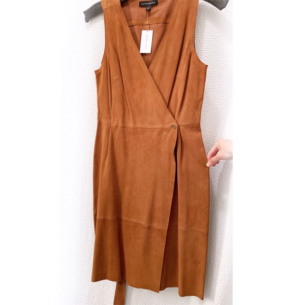NWT Banana Republic Suede Leather Dress